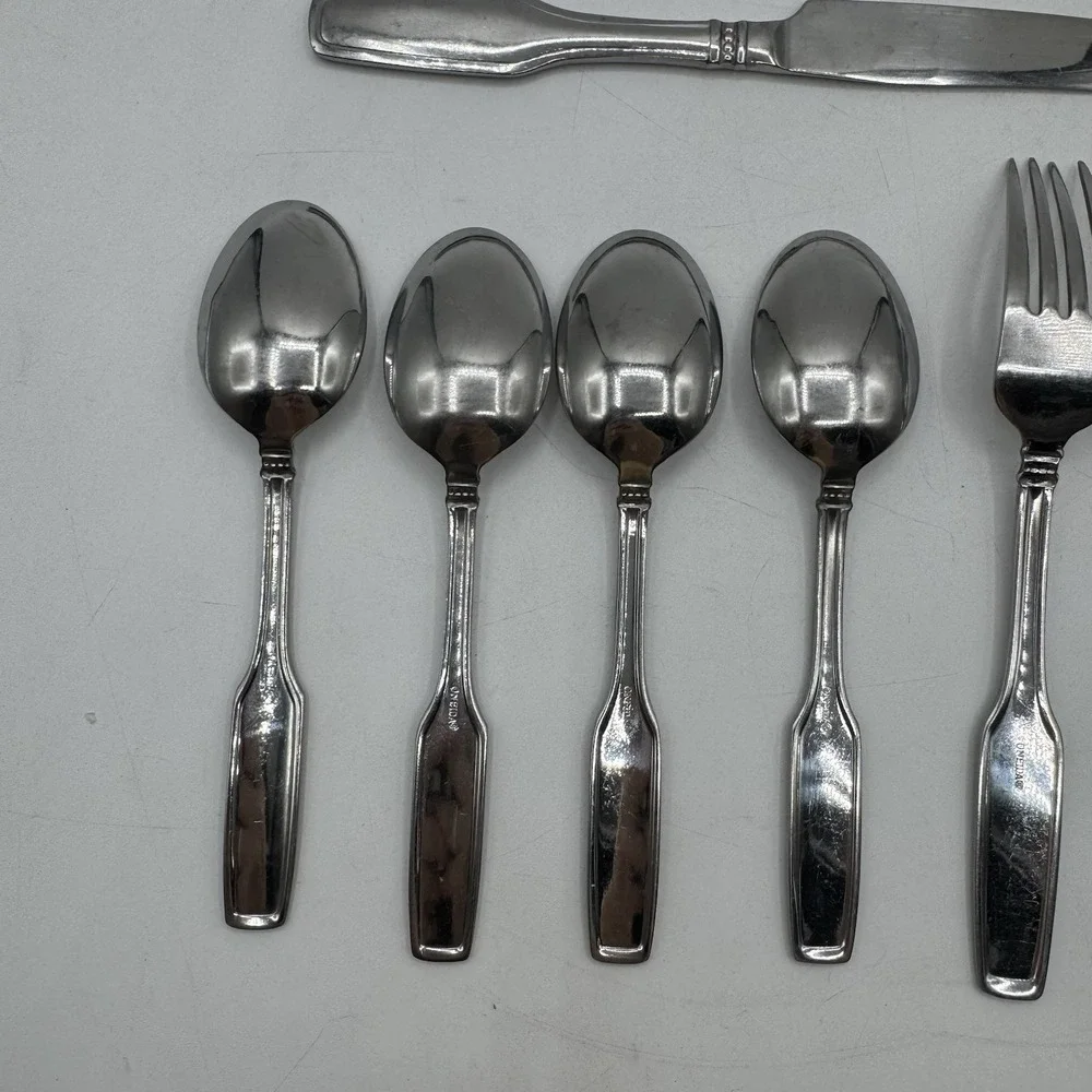 ONEIDA Stainless Flatware Replacement Lot Of 9 Vtg DANFORTH Spoon Forks Knives